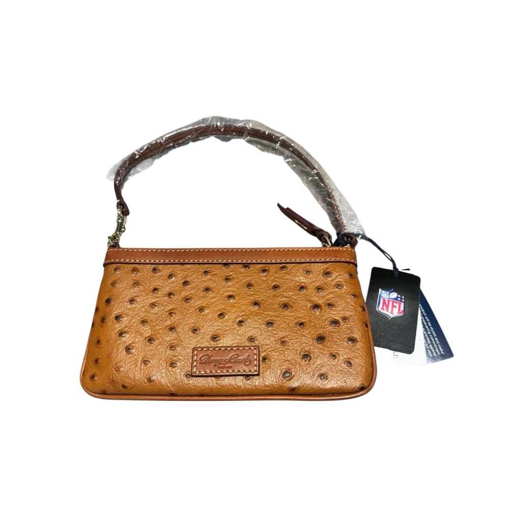 Dooney and Bourke NFL Green Bay Packers Double Zip Wristlet Leather Ostrich NWT - Picture 4 of 4